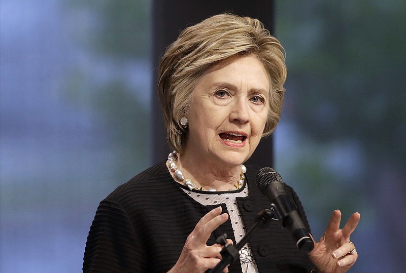 
              FILE - In this June 5, 2017 file photo, former Secretary of State Hillary Clinton speaks in Baltimore. Clinton says she's "shocked and appalled" by the revelations of sexual abuse and harassment being leveled at Harvey Weinstein. She says in a written statement on Oct. 10, that the behavior being reported by women "cannot be tolerated." (AP Photo/Patrick Semansky, File)
            