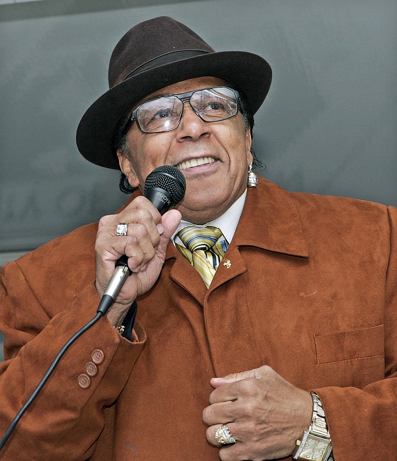 In this April 8, 2009, file photo, musician Walter "Bunny" Sigler performs at a ceremony honoring Grammy-winning producer Leon Huff in Camden, N.J. Blending soul, funk and big band styles as a singer, songwriter and producer who helped create the "The Sound of Philadelphia," Sigler died of a heart attack Friday, Oct. 6, 2017, at his home outside Philadelphia, according to his longtime attorney and manager Lloyd Zane Remick. Sigler was 76. (AP Photo/Mel Evans, File)