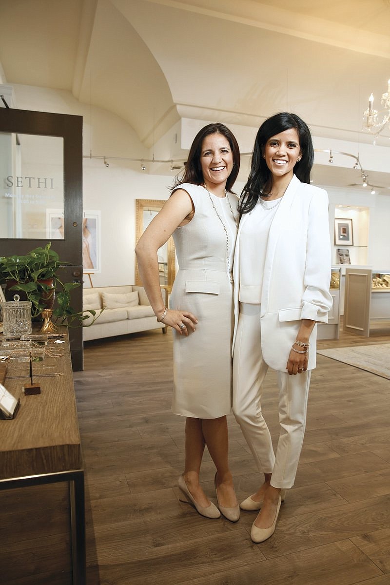 Pratima and Prerna Sethi, from left, look to elevate the everyday with classic jewelry designs from their line, Sethi Couture. (Contributed photo)