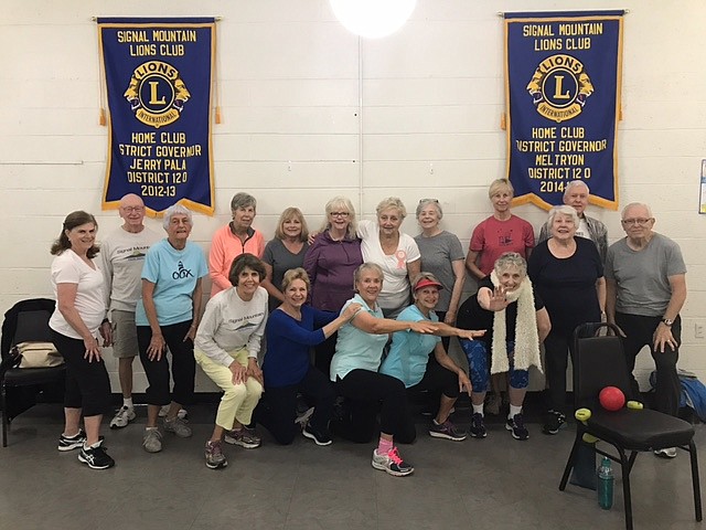 Participants in the Silver Sneakers exercise program held at the MACC gather before class. (Contributed photo)