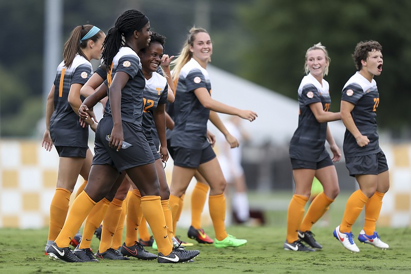 KNOXVILLE, TN - SEPTEMBER 10, 2017 - The Tennessee Volunteersduring the match between the Louisville Cardinals and the Tennessee Volunteers at Regal Soccer Stadium in Knoxville, TN. Photo By Austin Perryman/Tennessee Athletics