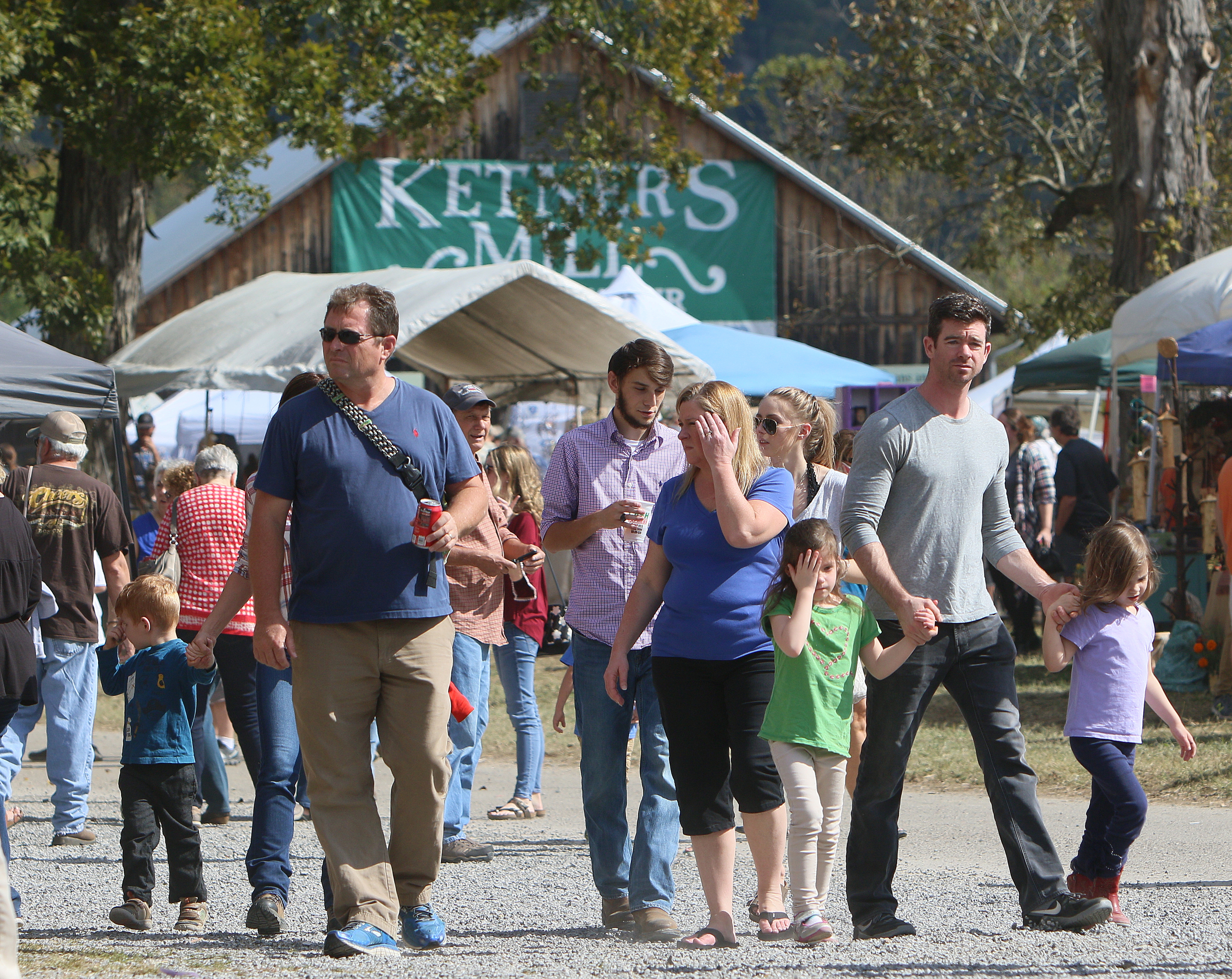 The 40th annual Ketner's Mill Country Arts Fair brings crowds to Whitwell, Tenn., Sunday, Oct. 22, 2017. Each year more than 150 artisans show off their work through products and demonstrations at the two-day festival.