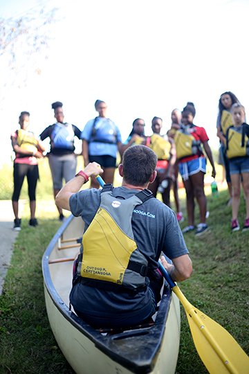 Outdoor Girl participants prepare to hit Chickamauga Creek with instruction provided by Outdoor Chattanooga.