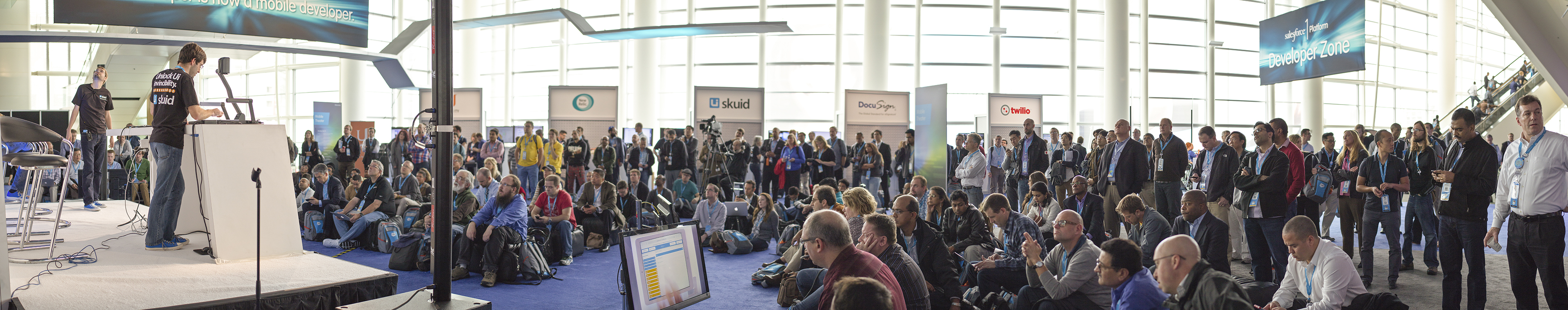 Skuid team presents to capacity crowd at Moscone Center in San Francisco.