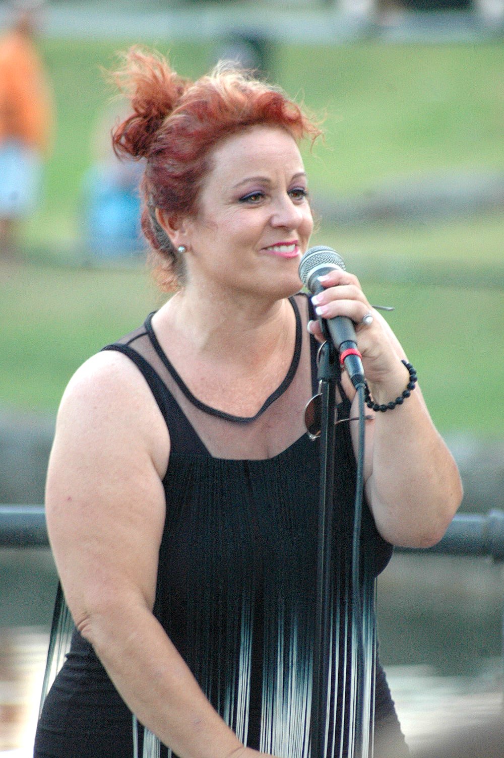 Clare Donohue performs at a show at the Rossville (Georgia) duck pond.