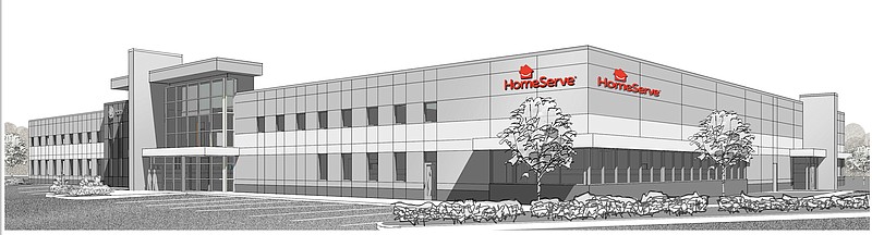 Contributed rendering / HomeServe USA's planned new Chattanooga office building is expected to be ready by the end of the first quarter of 2018.