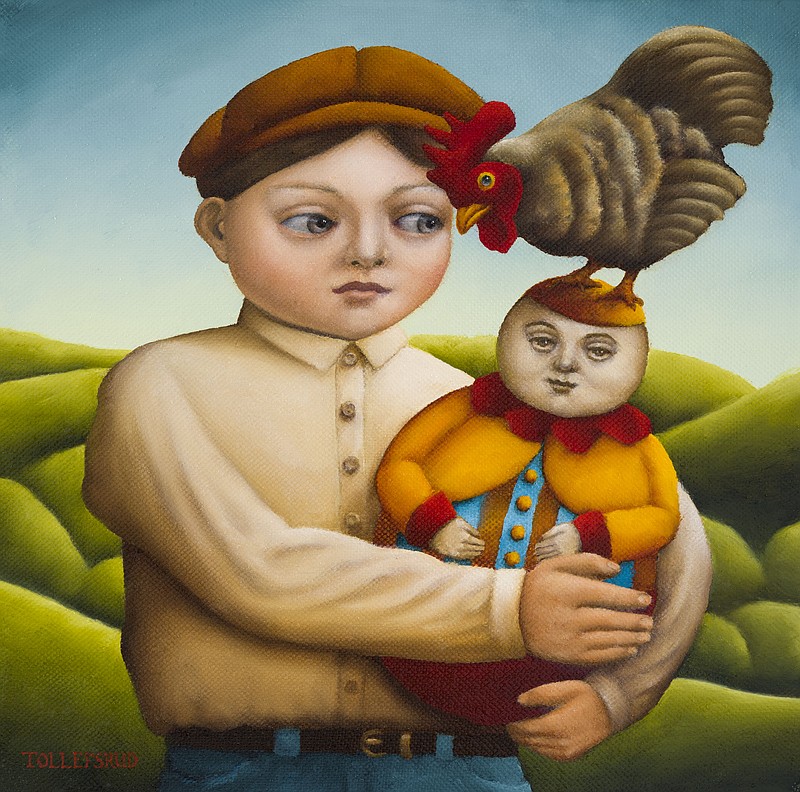 Cynthia Tollefsrud is a Knoxville-based artist. "Boy With A Rooster" is one of the pieces that will be displayed in November at River Gallery.