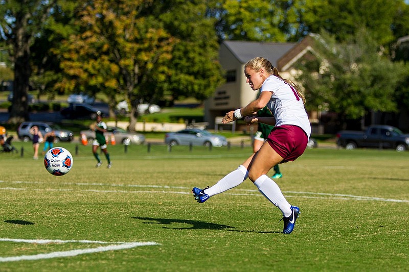 Lee University senior forward Summer Lanter from Soddy-Daisy is the Gulf South Conference women's soccer player of the year for the second consecutive season. (Lee University photo)