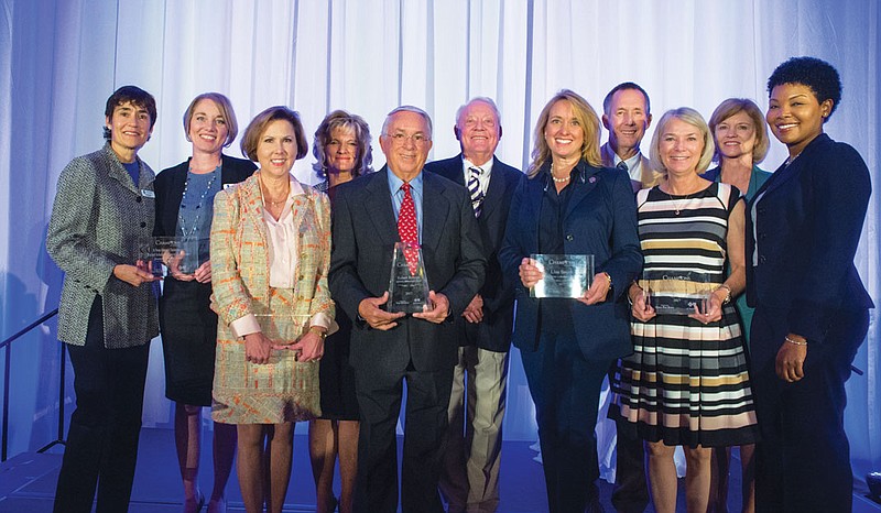 2017 Champions of Health Care award recipients with Dr. Andrea Willis, right, senior vice president and chief medical officer, BlueCross BlueShield of Tennessee