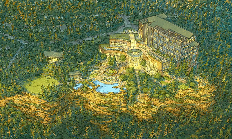 Contributed rendering / A planned luxury resort hotel and conference center is slated for the McLemore development.