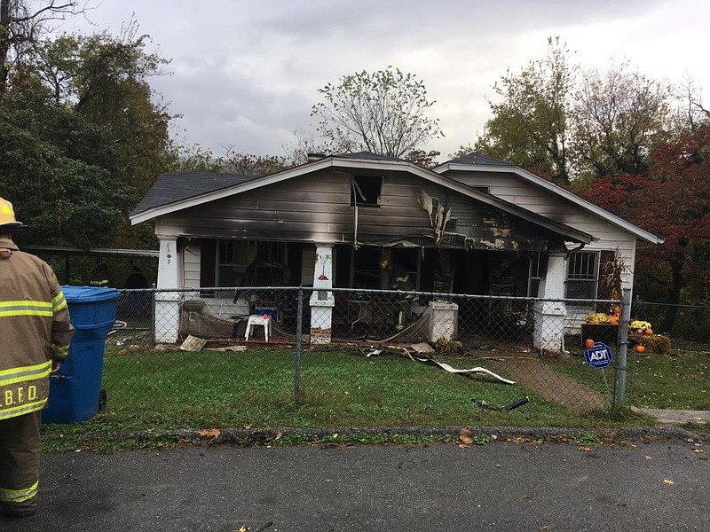 A fire destroyed this home on the 100 block of Goodson Ave., on the morning of Tuesday, Nov. 7, 2017.