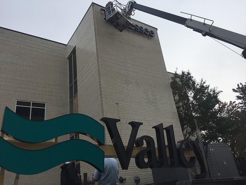 Tennessee Valley Federal Credit Union prepares to move into renovated building at 535 Chestnut Street in downtown Chattanooga. (Photo by Dave Flessner)