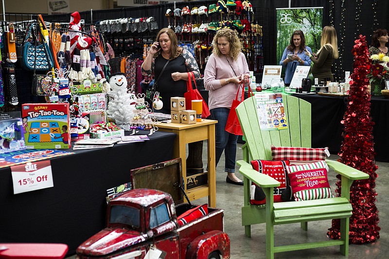 Shoppers peruse the goods at last year's HoHo Expo, a holiday shopping extravaganza presented by the Chattanooga Times Free Press. This year's expo is next Saturday and Sunday.