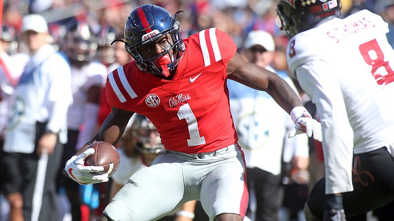 Ole Miss sophomore A.J. Brown has 1,015 receiving yards through 10 games and is the lone SEC semifinalist for the Biletnikoff Award.