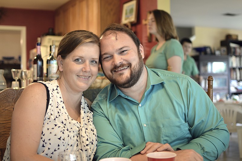 
              FILE - This April 16, 2017, photo provided by Torie McCallum shows Sutherland Springs First Baptist Church shooting victims John and Crystal Holcombe in Floresville, Texas. John survived the shooting but his wife Crystal, who was pregnant, was killed along with three of their children Sunday, Nov. 5, at the church. John Holcombe will hold a funeral Wednesday, Nov. 15, for his pregnant wife and three of her children, his parents, a brother and a toddler niece. Holcombe has arranged a public funeral for his family at an event center in Floresville, about 12 miles from the church where the shooting occurred. A procession of hearses will travel from the funeral home to the center. The dead will be buried privately on an unspecified date. (Torie McCallum via AP, File)
            