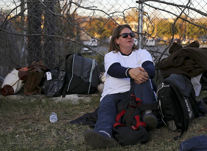 Joy, a 45-year-old mother and grandmother who doesn't want to give her last name, says she's thankful for the goodwill of events like the One Table community potluck.