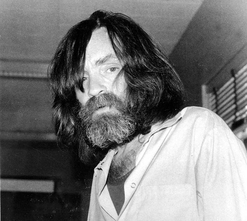 In this June 10, 1981, file photo, convicted murderer Charles Manson is photographed during an interview with television talk show host Tom Snyder in a medical facility in Vacaville, Calif. Authorities say Manson, cult leader and mastermind behind 1969 deaths of actress Sharon Tate and several others, died on Sunday, Nov. 19, 2017. He was 83. (AP Photo, File)