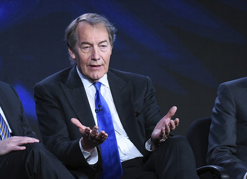 In this Tuesday, Jan. 12, 2016, file photo, Charlie Rose participates in the "CBS This Morning" panel at the CBS 2016 Winter TCA in Pasadena, Calif. The Washington Post says eight women have accused television host Charlie Rose of multiple unwanted sexual advances and inappropriate behavior. CBS News suspended Charlie Rose and PBS is to halt production and distribution of a show following the sexual harassment report. (Photo by Richard Shotwell/Invision/AP, File)