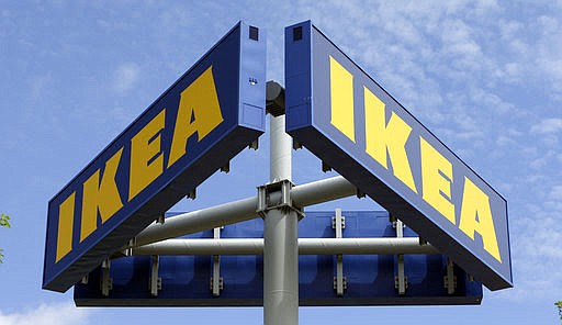 FILE - This Wednesday, June 3, 2015, file photo shows an Ikea store in Miami. Ikea is relaunching a recall of 29 million chests and dressers after the death of a seventh child attributed to one of the dressers tipping over. Ikea CEO Lars Petersson said the company wants to increase awareness of the recall campaign, first announced in June 2016, for several types of chest and dressers that can easily tip over if not properly anchored to a wall. (AP Photo/Alan Diaz, File)
