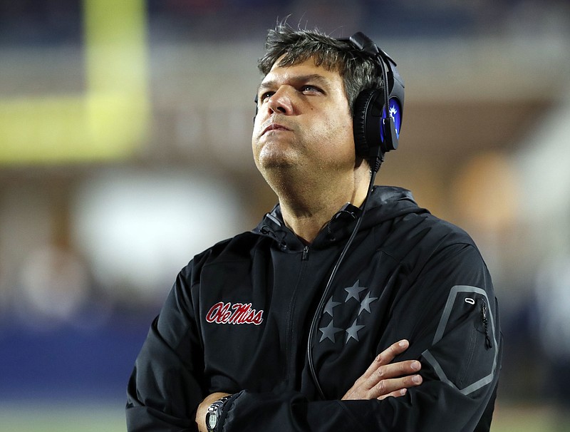 AP photo by Rogelio V. Solis / Matt Luke's time as head coach at Ole Miss, his alma mater, is over after he failed to produce a winning record in three seasons.