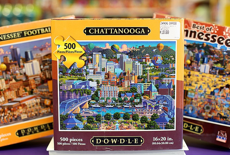 Chattanooga and Tennessee puzzles are some of the top-sellers at Learning Express Toys in Chattanooga.