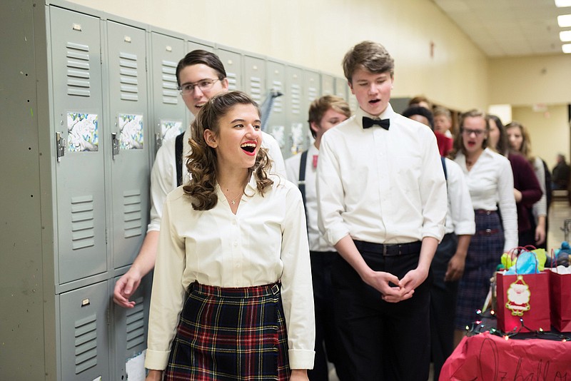 During the holiday market, Chattanooga Christian School choral ensembles sing Christmas classics throughout the campus. (Contributed Photo)