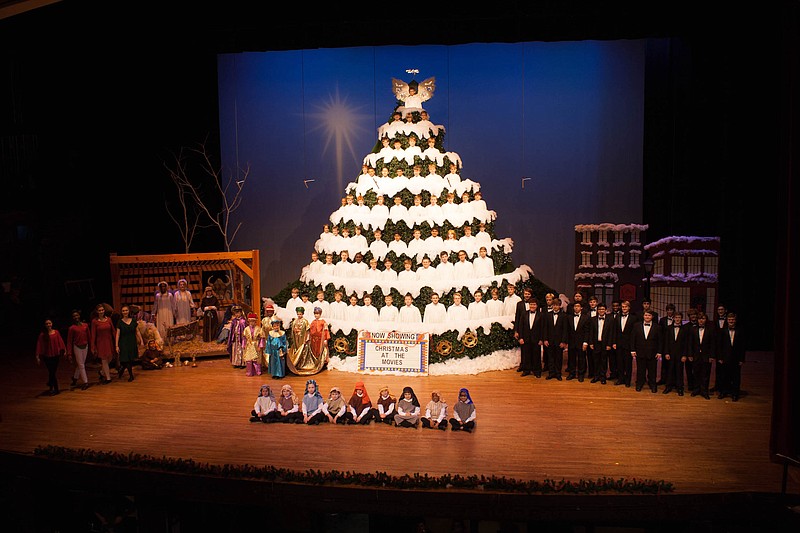 The Singing Christmas Tree includes Chattanooga Boys Choir members singing from the tiers of a metal tree frame, youngest choir members presenting a Nativity and the older choristers, the Cantabile Choir.