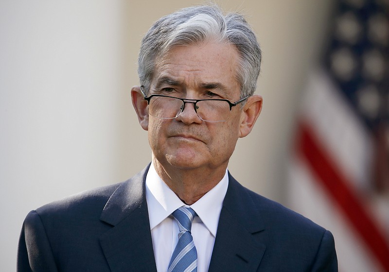 In this Thursday, Nov. 2, 2017, file photo, Federal Reserve board member Jerome Powell stands as President Donald Trump announces him as his nominee for the next chair of the Federal Reserve in the Rose Garden of the White House in Washington. The Senate Banking Committee has scheduled Powell's confirmation hearing for Nov. 28. (AP Photo/Alex Brandon, File)