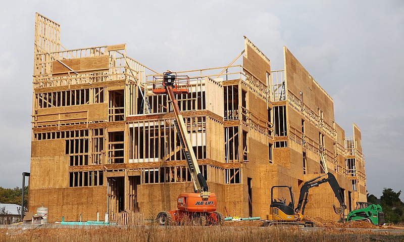 Construction is underway on the SpringHill Suites along Battlefield Parkway in Ringgold, Ga. (Staff photo by Erin O. Smith)