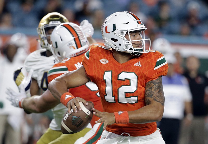 The pressure will be on Miami quarterback Malik Rosier to carry the offense as the Hurricanes take on Clemson in the ACC title game Saturday night in Charlotte, N.C. Miami has lost several key players to injury this season, including wide receiver Ahmmon Richards this week.