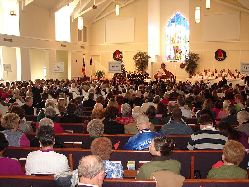 An average of 500 singers join in the annual sing-along at First Seventh-day Adventist Church each December.