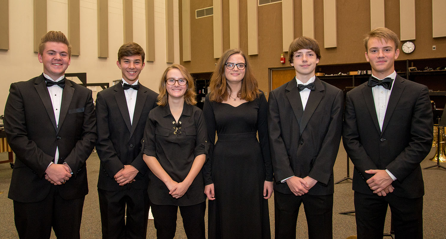 Sam Riddle, Luke Cross, Gwen Strange, Abby Nedeau, Noah Hamilton and Kendall McNelly