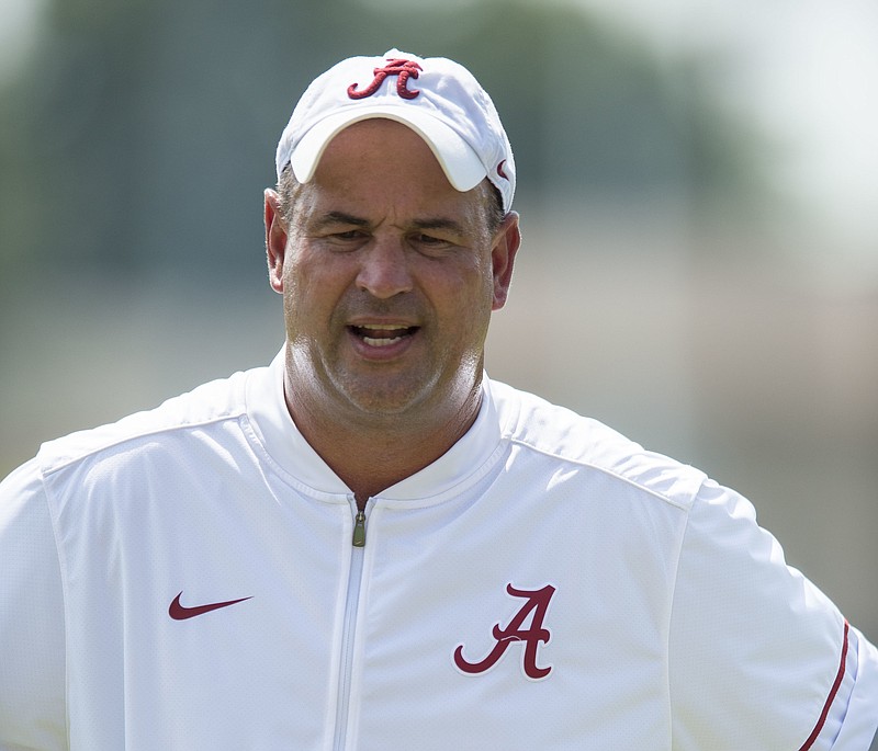 In this Aug. 6, 2016, file photo, Alabama defensive coordinator Jeremy Pruitt works with his players during preseason NCAA college football practice in Tuscaloosa, Ala. Tennessee has hired Pruitt as its head coach on Thursday, Dec. 7, 2017, capping a tumultuous search that cost an athletic director his job as the Volunteers attempt to recover from one of their most disappointing seasons. (Vasha Hunt/AL.com via AP, File)