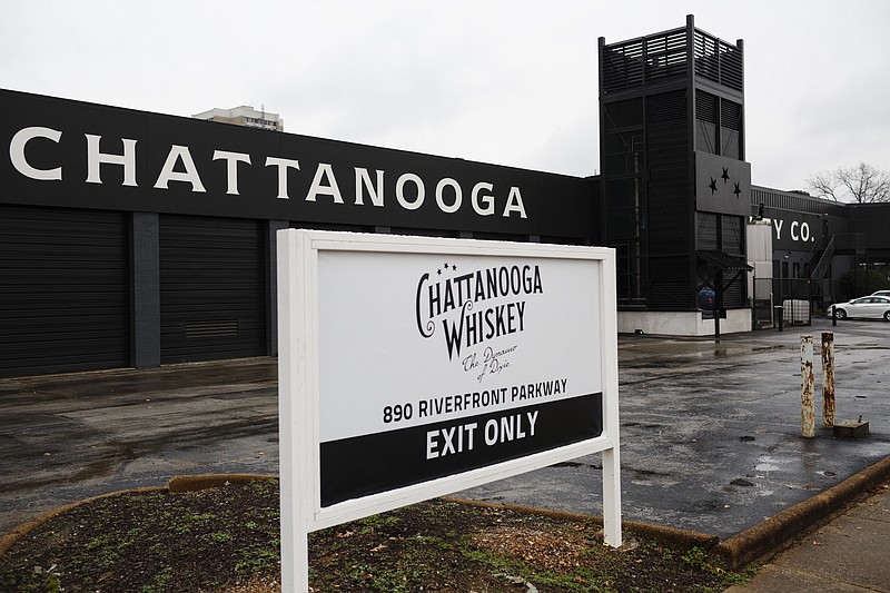 Chattanooga Whiskey's new Riverfront Parkway distillery, located a former Chevrolet dealership, is seen on Friday, Dec. 8, 2017, in Chattanooga, Tenn.