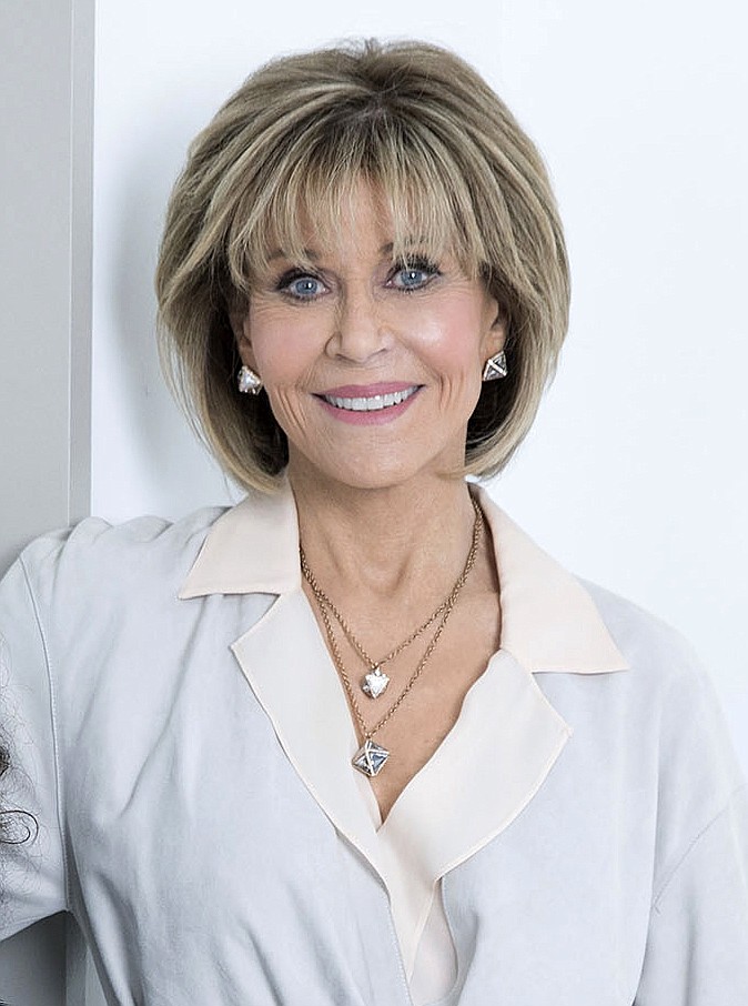 In this March 24, 2017 photo, Jane Fonda, star of "Grace and Frankie," poses for a portrait in New York to promote the third season of the comedy series on Netflix. Fonda says she thinks having more women in power across all industries will help reduce the number of sexual harassment claims. (Photo by Amy Sussman/Invision/AP, File)

