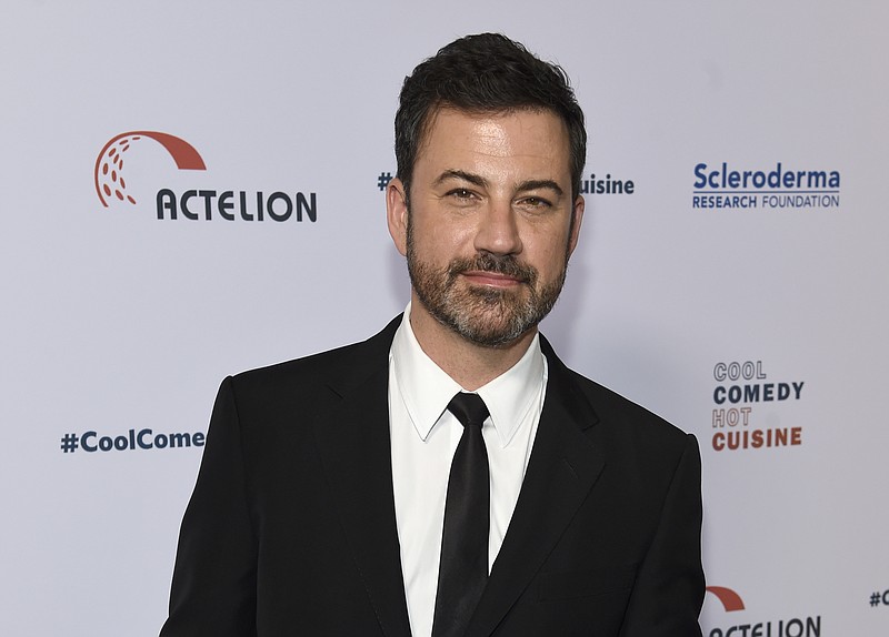 In this June 16, 2017, file photo, Jimmy Kimmel attends the 30th annual Scleroderma Foundation Benefit at the Beverly Wilshire hotel in Beverly Hills, Calif. Kimmel held his baby son as he returned to his late-night son from a week off for the boy's heart surgery. He was crying from the first moment of his monologue Monday night, Dec. 11, as he pleaded with Congress to restore and improve children's health coverage, a cause he has championed since son Billy was born with a heart defect in April. (Photo by Chris Pizzello/Invision/AP, File)