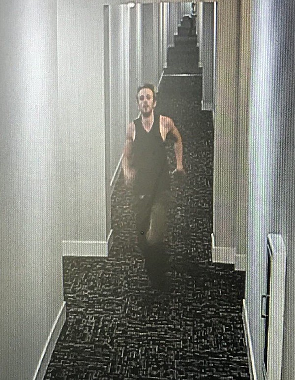 Chattanooga police are asking the public for help identifying this person suspected of an attempted rape in the Martin Luther King neighborhood Tuesday, Dec. 12. The suspect, shown here on surveillance video, was described as a white male with short blond hair, wearing khaki pants and a navy blue tank top. 