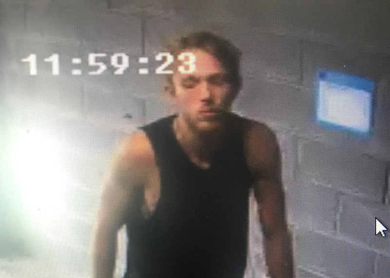 Chattanooga police are asking the public for help identifying this person suspected of an attempted rape in the Martin Luther King neighborhood Tuesday, Dec. 12. The suspect, shown here on surveillance video, was described as a white male with short blond hair, wearing khaki pants and a navy blue tank top. 