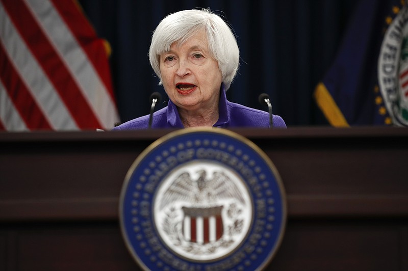Federal Reserve Chair Janet Yellen speaks during a news conference following the Federal Open Market Committee meeting in Washington, Wednesday, Dec. 13, 2017. 