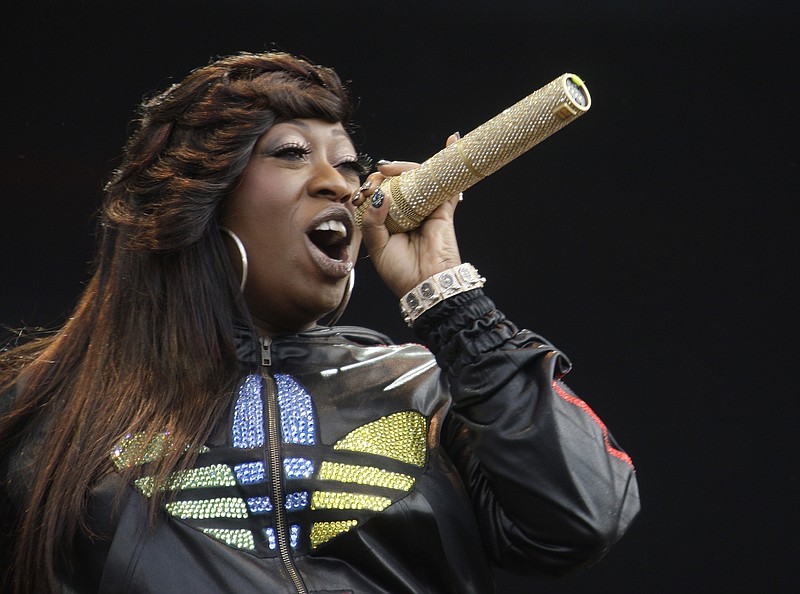 
              FILE - In this Saturday, July 3, 2010 file photo, Missy Elliot performs onstage at the Wireless Festival in Hyde Park, London. Essence magazine will honor Missy Elliott at a pre-Grammy Award event  in 2018. Essence says Thursday, Dec. 14, 2017 that Elliott, a hitmaking rapper, singer, producer and songwriter, will be honored at the magazine’s annual “Black Women in Music” event. It will be held Jan. 25 at the Highline Ballroom in New York City.  (AP Photo/Joel Ryan, File)
            