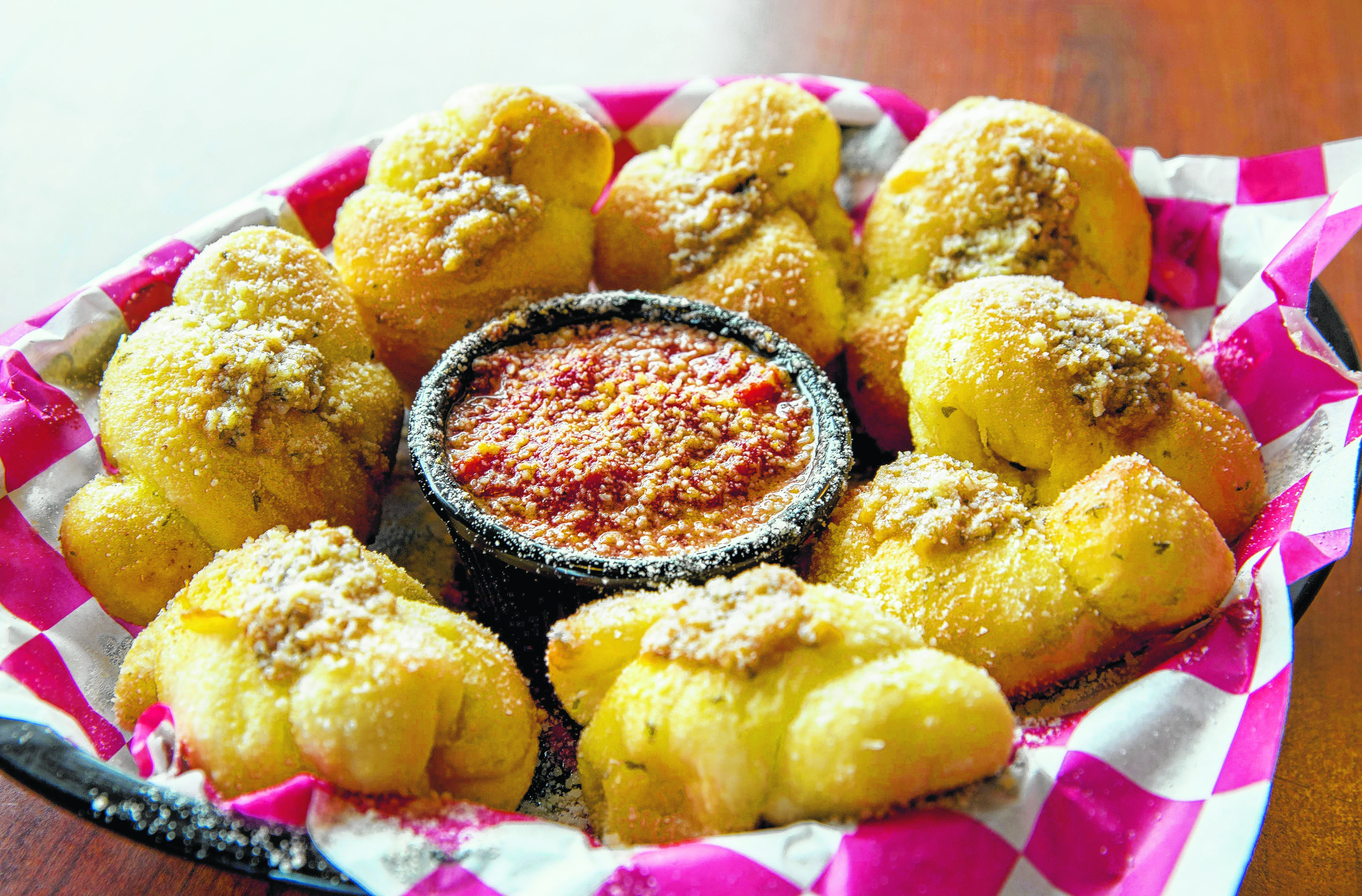Garlic knots at Home Slice Pizza. (Photo by Mark Gilliland)