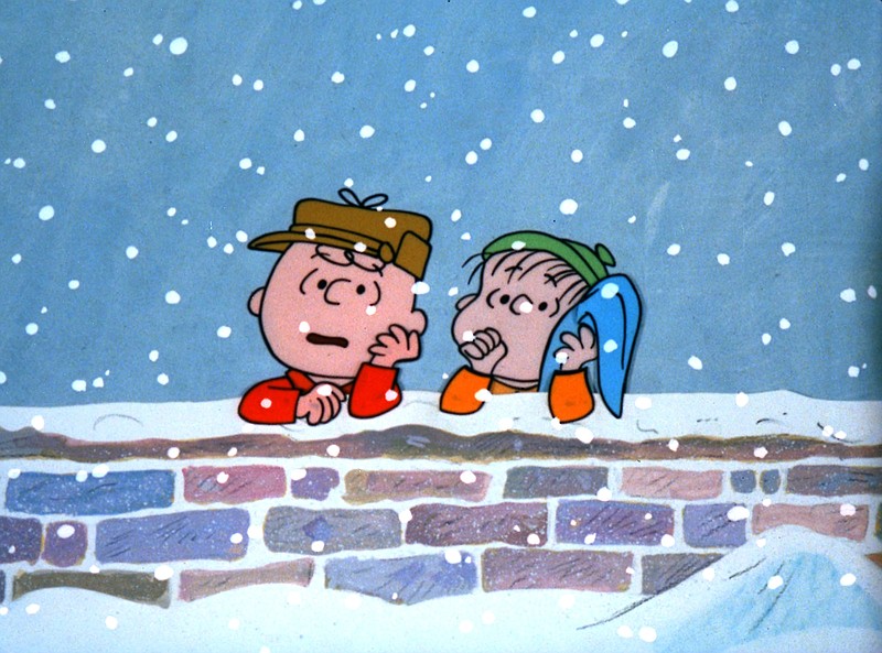 Charlie Brown, left, chats with Linus in a frame from "A Charlie Brown Christmas," but eventually it's Linus who tells his friend what Christmas "is all about."