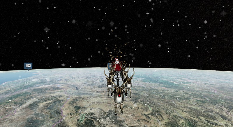 For a sliver of time on Christmas Eve, NORAD is responsible for tracking Santa's yuletide flight across the continent. (noradsanta.org)