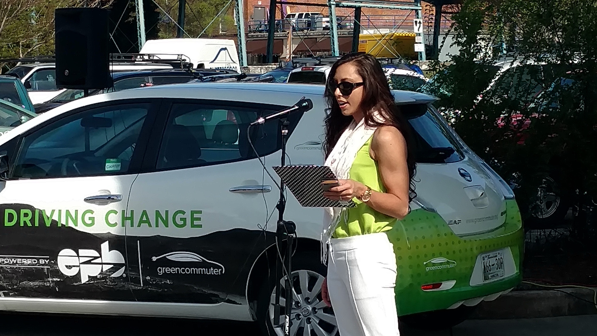 Mel Honeycutt talks about the Green Commuter Chattanooga ride-sharing initiative last year.