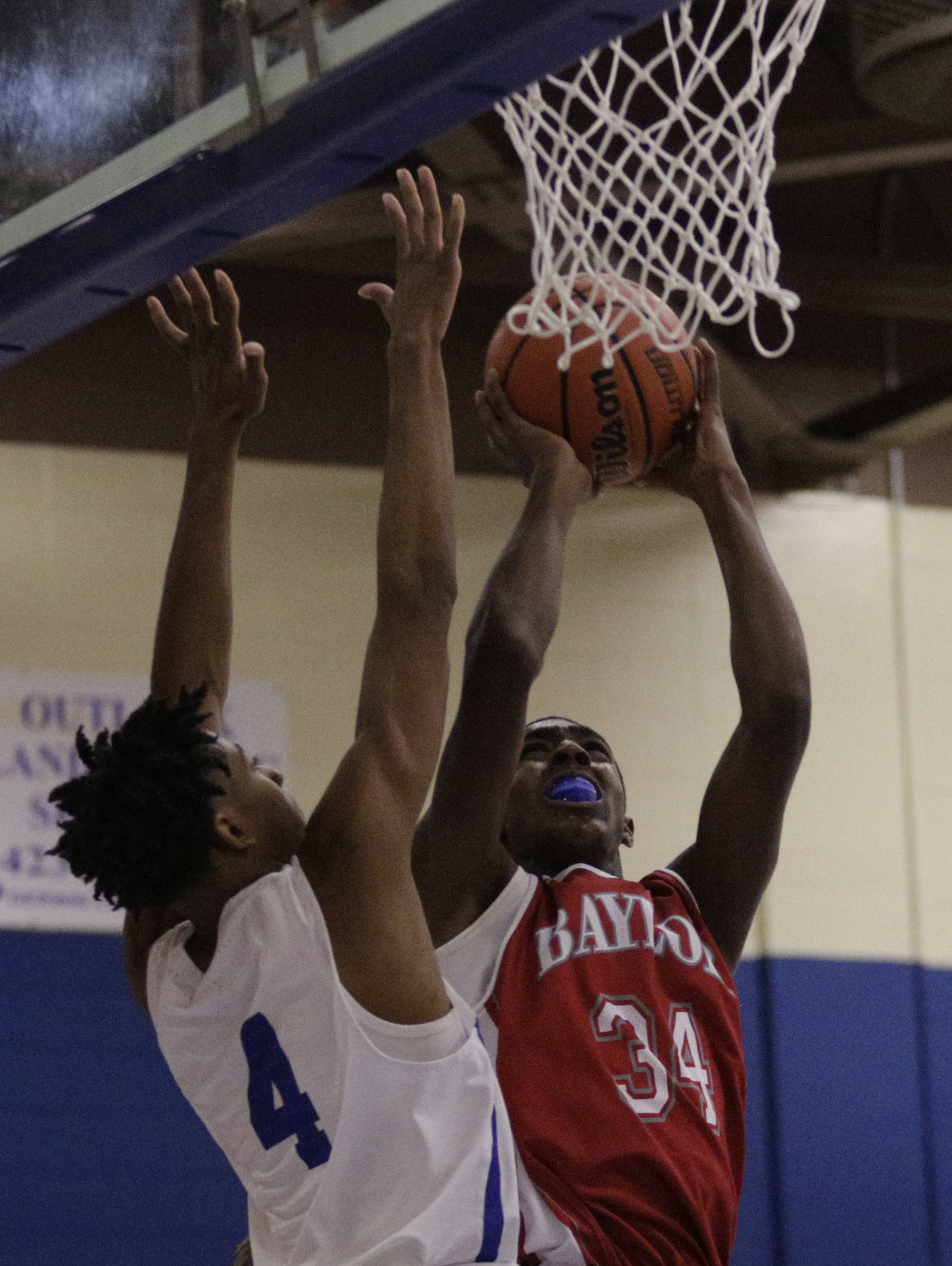 Baylor's Randy Brady shoots around McCallie's Junior Clay during their Times Free Press Best of Preps basketball tournament championship game at Chattanooga State Technical Community College on Saturday, Dec. 30, 2017, in Chattanooga, Tenn.