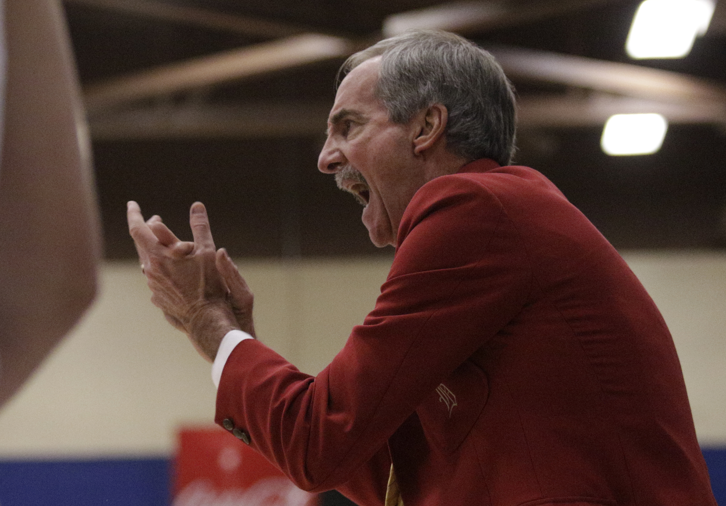 Baylor boys basketball coach Austin Clark shouts to players during their Times Free Press Best of Preps basketball tournament championship game at Chattanooga State Technical Community College on Saturday, Dec. 30, 2017, in Chattanooga, Tenn.