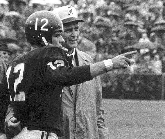 A year after winning his first national championship with quarterback Pat Trammell, Alabama coach Bear Bryant was accused of fixing the 1962 game against Georgia. (University of Alabama photo)