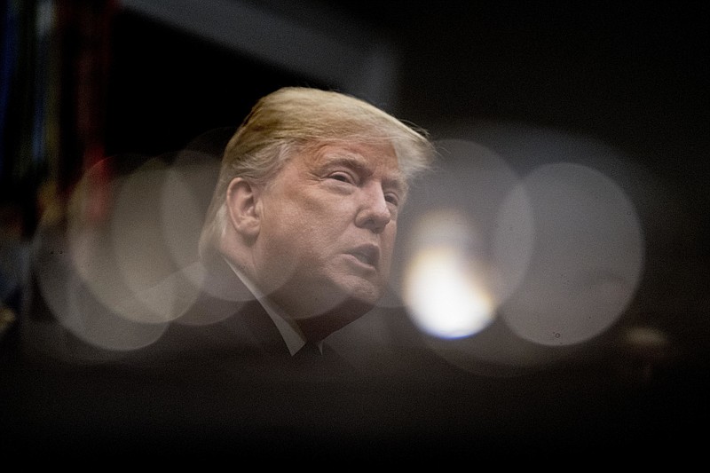 President Donald Trump speaks during a meeting with Republican Senators on immigration in the Roosevelt Room at the White House, Thursday, Jan. 4, 2018, in Washington.