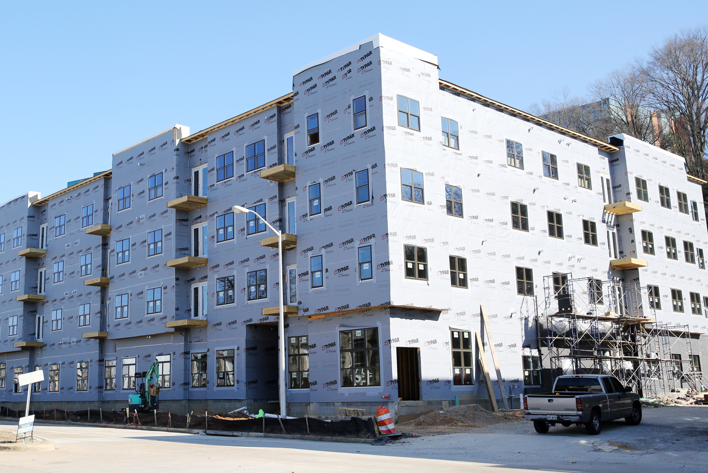A new development is under construction along Riverfront Parkway Thursday, Jan. 4, 2018 in Chattanooga, Tenn.