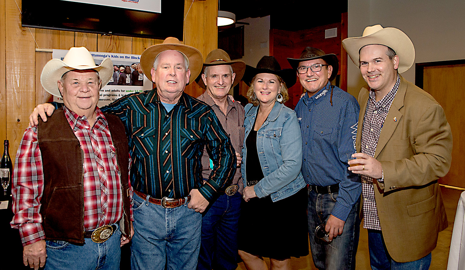 Don Brewer, David Sargent, Mike Brown, Debbie Scott, Bill Reason and Joe Franklin